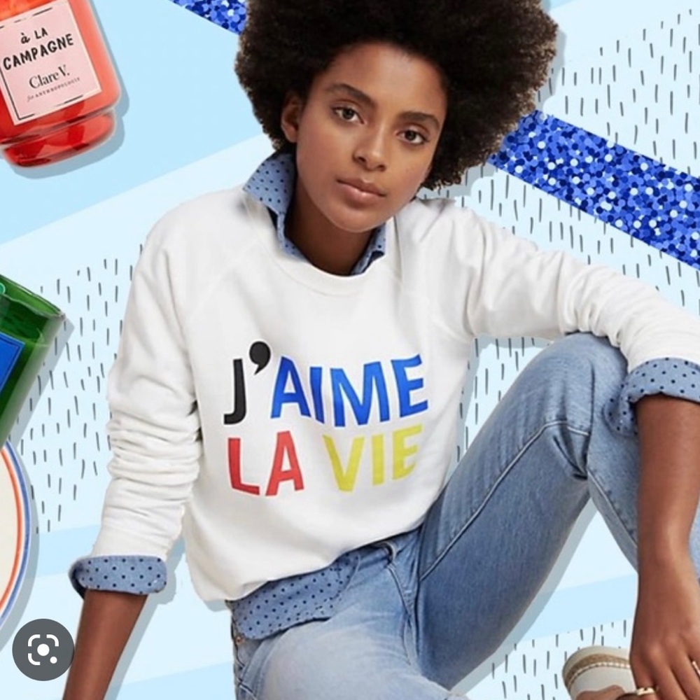 Clare V. Sweatshirt J’Aime La Vie